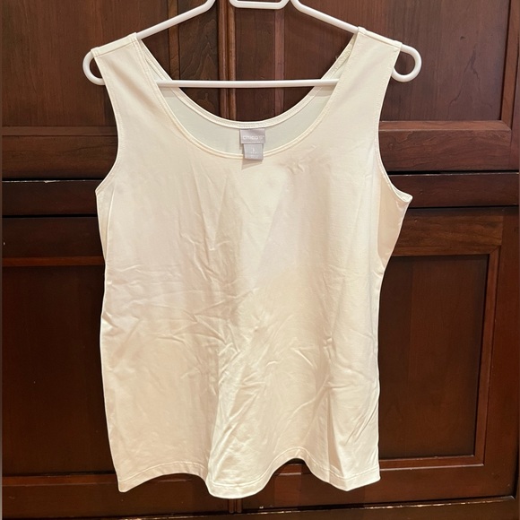 Chico’s Cream White Scoop-Neck Tank Top - Picture 2 of 4
